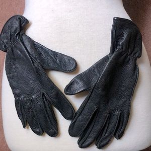 GUC Genuine Black Leather Gloves 🧤